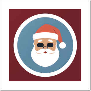 square glasses santa Posters and Art